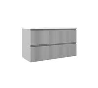 Adema Prime Blend Meuble sous vasque 100x45.9x55cm - 2 tiroirs - poignée intégrée - MDF - Greige ARES_100_Greige