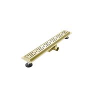 Adema Ralo caniveau de douche - 90cm - avec grille - avec bride - or brossé SW1408489/SW1408498