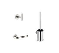 Adema Sparkle 2.0 Ensemble WC - porte-rouleau - crochet à serviette - porte-brosse de toilette - chrome SW1413908