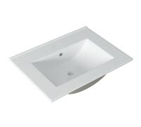 Adema Vygo Meuble lavabo - 61x2x46cm - avec trop-plein - 1 vasque - 0 trous de robinet - céramique - blanc 2060E