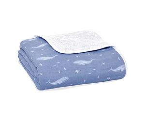 aden + anais Couverture Bébé Dream Blanket - Pack de 1 | Couverture 100% Mousseline de Coton Biologique resprirante | Couvertures de lit | Baby Shower ou Cadeau | Oceanic