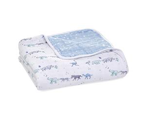 Aden + Anais - Couverture de rêve Dream Blanket prélavée en Mousseline 100% Coton - Imprimé Rising Star - Quadruple-épaisseur 120 cm x 120 cm