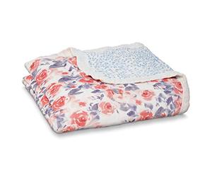 aden + anais - Couverture de rêve nouveau-né dream blanket silky soft prélavée en viscose de bambou somptueusement douce - Imprimé Watercolour Garden - Quadruple-épaisseur 120 cm x 120 cm