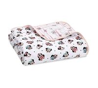 Aden + Anais Disney Dream Blanket |Muslin Baby Blankets for Girls & Boys |Ideal Lightweight Newborn Nursery Crib Blanket |Unisex Toddler & Infant Bedding, Minnie Rainbows