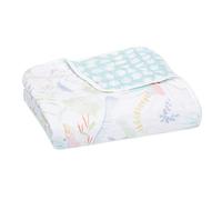 aden + anais™ essentials couverture pour bébé prélavée en mousseline 100% coton quadruple-épaisseur, Couverture d’été ultradouce, Garçon, Fille, 112cm x 112cm, Imprimé tropicalia