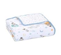aden + anais™ essentials couverture pour bébé prélavée en mousseline 100% coton quadruple-épaisseur, Couverture d’été ultradouce, Garçon, Fille, 112cm x 112cm, Imprimé space explorers