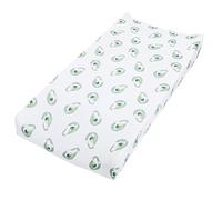 aden + anais Essentials Housse de matelas à langer 100 % mousseline de coton, super douce et respirante, ajustement parfait, taille simple, ferme à table - Avocat