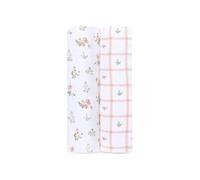 aden + anais™ Essentials Lot de 2 couvertures d'emmaillotage en Mousseline de Coton Motif éléphant Cirque (Country Floral)