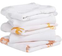 aden + anais™ essentials Musy-langes pour Bébé, Ensemble de Langes en Mousseline 100% Coton, Multi usages, Adapté pour les Nouveau-nés, Lot de 5, 60x60cm, Garçon, Fille, Imprimé safari babes