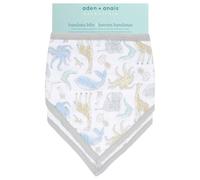aden + anais™ essentials Pack de 2 bavoirs bandanas en mousseline 100% coton, Design contemporain, Absorbant, Pour bébés qui font leurs dents, Garçon & Fille, 21,5cm x 41cm, Imprimé natural history
