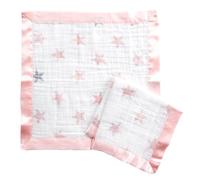 aden + anais essentials - pack de 2 couvertures-doudous en mousseline de coton - couvertures pour bébé toutes douces et respirantes - légères et naturelles - Fille - Imprimé Doll - 41 cm x 41 cm