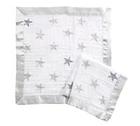 aden + anais essentials - pack de 2 couvertures-doudous en mousseline de coton - couvertures pour bébé toutes douces et respirantes - légères - Garçon - Fille - Imprimé Dusty - 41 cm x 41 cm