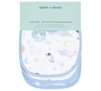 aden + anais™ essentials Pack de 3 bavoirs à boutons-pression pour bébé prélavés en mousseline 100% coton, Bavoir absorbant et ajustable, Garçon et Fille, 23cm x 34cm, Imprimé space explorers