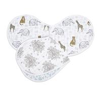 aden + anais Lot de 2 bavoirs d’épaule burpy bib® pour bébé prélavés en mousseline 100% coton, bavoirs absorbants, Garçon, Fille, 57cm x 28cm, 0-36 mois, Imprimé jungle