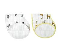 aden + anais Lot de 2 bavoirs d’épaule burpy bib® pour bébé prélavés en mousseline 100% coton, bavoirs absorbants, Garçon, Fille, 57cm x 28cm, 0-36 mois, Imprimé jungle jam