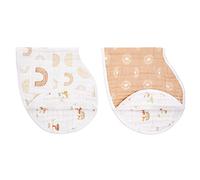 aden + anais Lot de 2 bavoirs d’épaule burpy bib® pour bébé prélavés en mousseline 100% coton, bavoirs absorbants, Garçon, Fille, 57cm x 28cm, 0-36 mois, Imprimé keep rising