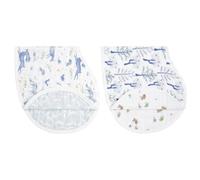 aden + anais Lot de 2 bavoirs d’épaule burpy bib pour bébé prélavés en mousseline 100% coton Biologique, Certification GOTS, bavoirs absorbants, Garçon, Fille, 57cm x 28cm, 0-36 mois, Imprimé outdoor
