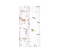 aden + anais™ Lot de 2 grands langes en mousseline de coton bio Safari Dream