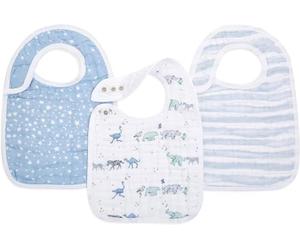 aden + anais Lot de 3 Bavoirs À Bouton-Pression En Mousseline de Coton, Bavoirs Coton Absorbants, Bavoirs d'épaule, Bébé Garçon, Bébé Fille, 23cm x 31cm, 0-36 Mois, Imprimé rising star
