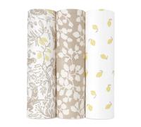 aden + anais Lot de 3 couvertures d'emmaillotage douces et soyeuses, couvertures en mousseline pour filles et garçons, langes de réception de bébé, idéal pour nouveau-né et nourrisson, cadeau de