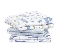 Aden + Anais Musy Squares - extérieur, pack de 3 | Grand tissu en mousseline 100% coton | Essentiels de bébé unisexe doux et léger | Cloths pour les filles et les garçons nouveau-nés | Cadeaux de bébé