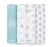 aden + anais pack de 4 maxi-langes grand format en mousseline de coton now + zen