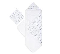 aden + anais Rising Stars Ensemble de Bain | Serviette à Capuche et débarbouillette 100% Capuche de Mousseline de Coton, Serviette de Bain Douce | Cadeau pour bébé | pour Le Bain de bébé