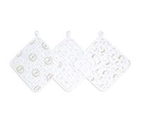 aden + anais Set de débarbouillettes, Super Doux 100% moussseline de Coton, 27.5x27.5cm, Lot de 3, Blushing Bunnies