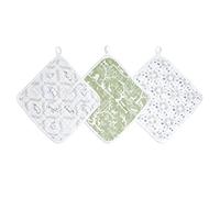 aden + anais Set de débarbouillettes, Super Doux 100% moussseline de Coton, 27.5x27.5cm, Lot de 3, Harmony