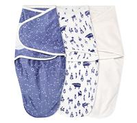 aden + anais Velboa Lot de 3 Langes pour bébé de 0 à 3 Mois | Essentials Easy Swaddle Wrap | Fermeture éclair Facile à Changer | Porte-Couches 100% Coton Parfait pour Les Nouveau-nés | Ciel