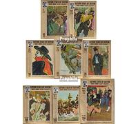 Aden - kathiri State 142B-149B (complète.Edition.) Non dentelé Timbres Neuf avec Gomme Originale ** MNH 1967 Peintures de Toulouse-Lautrec (Timbres pour Les collectionneurs) Peinture