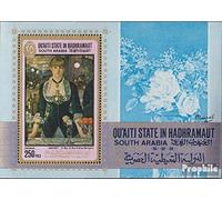 Aden - Qu´aiti State Bloc 12a (complète.Edition.) Neuf avec Gomme Originale ** MNH 1967 Peintures de e. Manet (Timbres pour Les collectionneurs) Peinture