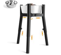 ADENGL Support de gamelle surélevée pour chiens de taille moyenne et grande - Gamelle d'eau et de nourriture pour animaux de compagnie - Grand support réglable de 17,8 à 27,2 cm de hauteur - 24,9 à 34