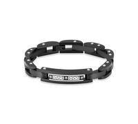 ADENLA Bracelet commémoratif en Acier Inoxydable pour Cendres, Bijou funéraire pour Homme et Femme, Bijou Souvenir pour Un être Cher, Noir, 20 cm