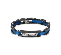 ADENLA Bracelet commémoratif en Acier Inoxydable pour Cendres, Bijou funéraire pour Homme et Femme, Bijou Souvenir pour Un être Cher, Bleu, 22 cm