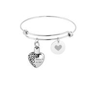 ADENLA Bracelet Homme Femme Acier Inoxydable Toujours dans Mon Coeur Amour Coeur urne Bracelet pour Cendres crémation Bijoux