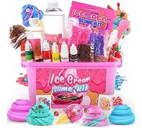 Adeokay Slime Cadeau Fille 6 7 8 9 9 10 11 12 Ans Anniversaire Slime Fluffy Jouet Slime Kits de Loisirs Créatifs Garçon 6-12 Ans Activites Manuelles pour Enfants