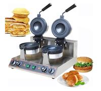 adeproptitysed Machine À Gaufres À La Crème Glacée, Machine À Gaufres À Hamburger 1300 W, Presse À Panini Électrique Antiadhésive, Température Réglable De 50 À 300 ℃ Poêle Antiadhésive B