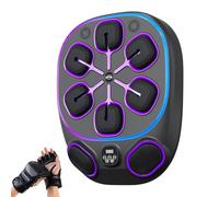 adeproptitysed Machine De Boxe Murale, 6 + 2 Surfaces De Frappe, avec 9 Modes De Boxe Et Panneau De Frappe De 24 Pouces, 9 Réglages De Vitesse, Convient pour L'entraînement De Boxe, Le Fitness