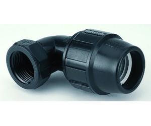 'Adequa acces. tuyaux Ekon PE - Coude 90-1/2 20020 droite