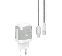 Adeqwat - Chargeur + Câble Usb-C 35w + Câble Usb-C 1m Blanc