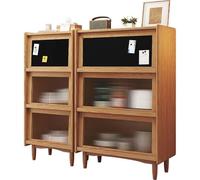 ADERFETBI Buffet de salle à manger nordique avec porte en verre, salon, meuble de rangement, buffet de cuisine, buffet de sol, meuble de véranda