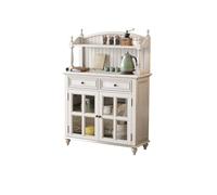 ADERFETBI Buffet en bois massif rétro pour cuisine, vin, rangement mural, armoire à thé, armoire
