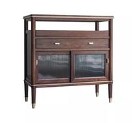 ADERFETBI Buffet minimaliste moderne, meuble pour thé en bois massif, meuble de rangement pour bar de café, meuble de rangement mural, buffets