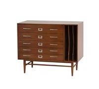 ADERFETBI Buffet rétro en bois massif pour salon, salle de bain, restaurant, buffet (A)