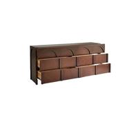 ADERFETBI Buffet Salle a Manger 180cm Meuble de Rangement Bois Massif Rétro, Console de Stockage Domestique, Meuble de Stockage pour Cuisine & Salle à Manger Bahut