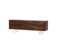 ADERFETBI Buffet Salle a Manger 210cm Console d'Entrée Rétro en Bois Massif, Buffet de Rangement avec Tiroirs pour Salon, Meuble de Stockage Central Adapté aux Hôtels et Maisons Bahut