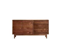 ADERFETBI Buffet Salle a Manger Armoire de Porche en Bois Massif, Meuble de Rangement de Chambre à Coucher de Style Wabi-sabi for Salon Moderne Bahut(160cm)