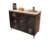 ADERFETBI Buffet Salle a Manger Armoire De Rangement Domestique À La Mode Et Simple, Cuisine Multifonctionnelle, Table De Découpe De Légumes, Table D'opération, Armoire De Rangement Bahut(B)