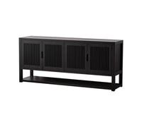 ADERFETBI Buffet Salle a Manger Buffet Chinois en Bois Massif, Buffet de Cuisine en Bois, Armoire de Stockage des Aliments, Buffet Noir adapté aux Chambres et aux Restaurants Bahut(S:120 * 40 * 65cm)
